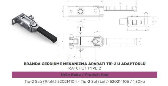 BRANDA GERDIRME CIRCIRI TIP 2 SOL U ADAPTORLU
